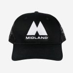 Midland Logo Mesh Back Snapback Hat - Black/Black