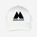 Midland Logo Mesh Back Snapback Hat - White/Black